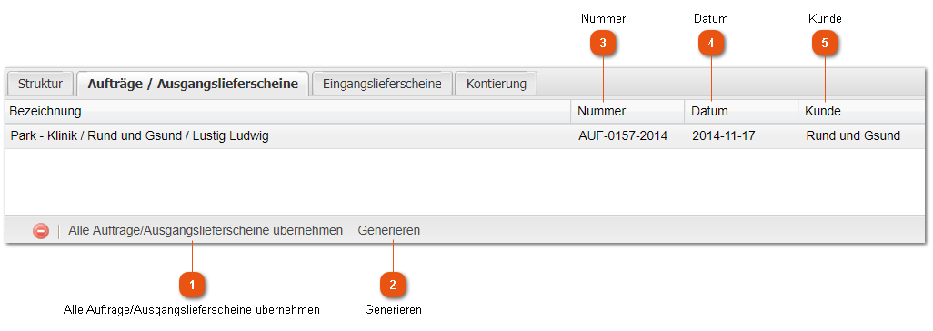 Aufträge/Ausgangslieferscheine