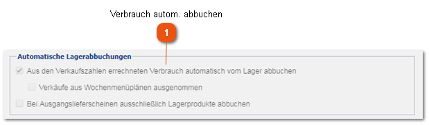 Automatische Lagerabbuchungen