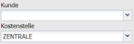 2. Kunde ODER Kostenstelle wählen