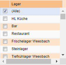 7. Auswahl des oder der Lager