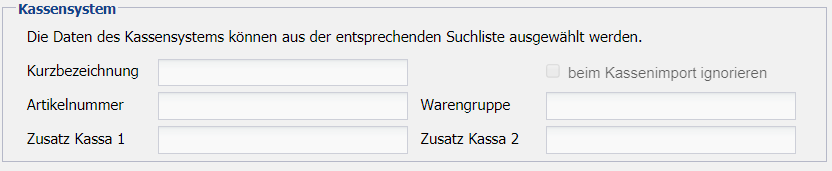 9. Einstellungen für das Kassensystem