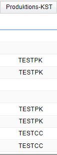 1. Hinterlegen der Produktionskostenstelle