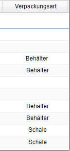 2. Hinterlegen der Verpackungsart