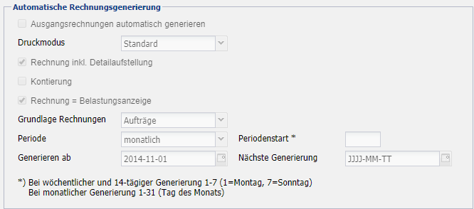 1. Automatische Rechnungsgenerierung