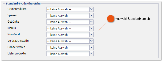 Standard-Produktbereiche