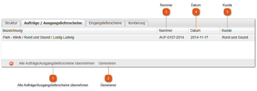 Aufträge/Ausgangslieferscheine