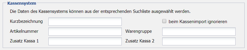 9. Einstellungen für das Kassensystem