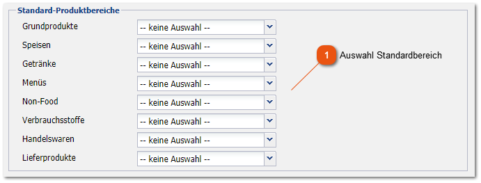 Standard-Produktbereiche