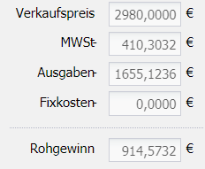 13. Rohgewinnberechnung